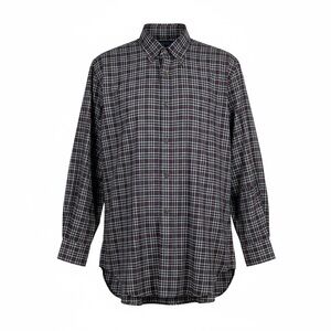 Brooks Brothers Plaid Button Down Shirt Mens L Non Iron Cotton